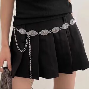 Anthropologie Silver Chain Belt